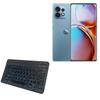 BoxWave Keyboard Compatible with Motorola Moto X40 - SlimKeys Bluetooth Keyboard - with Backlight, Portable Slim LED 7 Colors - Jet Black view 1
