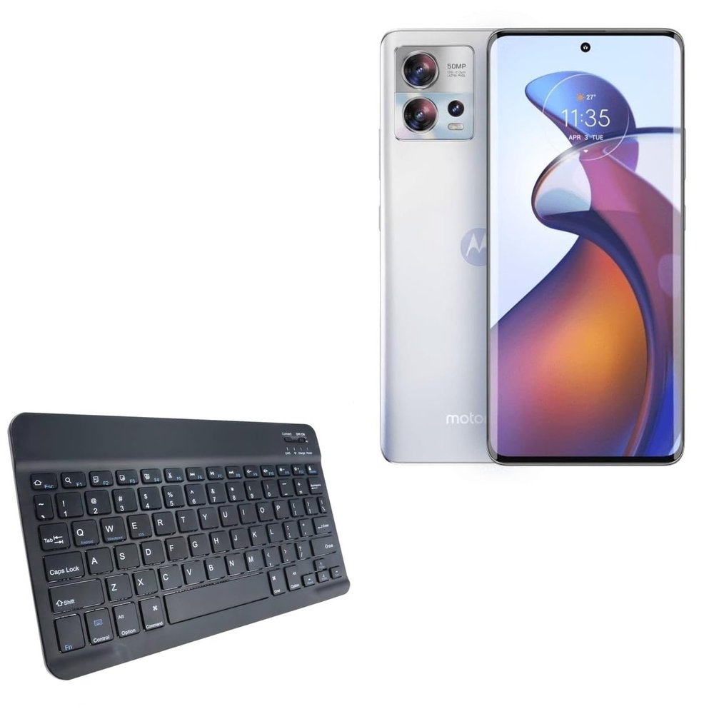 BoxWave Keyboard Compatible with Motorola Moto S30 Pro - SlimKeys Bluetooth Keyboard, Portable Thin with Chiclet-Style Keys - Jet Black