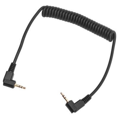2.5mm F2 Remote Control Shutter Release Cable Cord, Flash Sync Cable 2.5mm Male to Male Coiled Cord, for GFX X Series Camera 1m