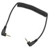 2.5mm F2 Remote Control Shutter Release Cable Cord, Flash Sync Cable 2.5mm Male to Male Coiled Cord, for GFX X Series Camera 1m view 1