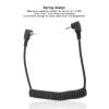 2.5mm F2 Remote Control Shutter Release Cable Cord, Flash Sync Cable 2.5mm Male to Male Coiled Cord, for GFX X Series Camera 1m view 4