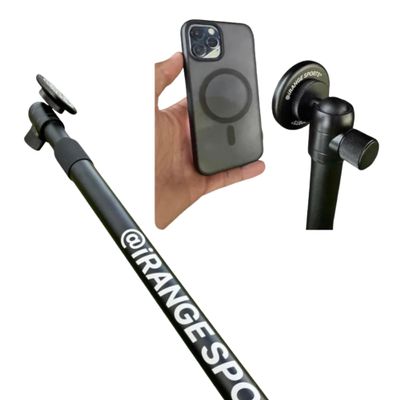 @iRangeSports Stick EXT w/MagSafe Compatible Puck - Golf Monopod, Strong Magnetic, Lightweight, Portable Phone & Tablet Stand - Film Steady Video for Golf, Vlogs, Sports, Home, Digital Creators