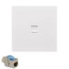 1 Port CAT.7 LAN Faceplate CAT.8 Network Socket Ethernet Cable Socket Net Plug Shield Socket CAT7 RJ45 86 Type Wall Panel (CAT8) view 1