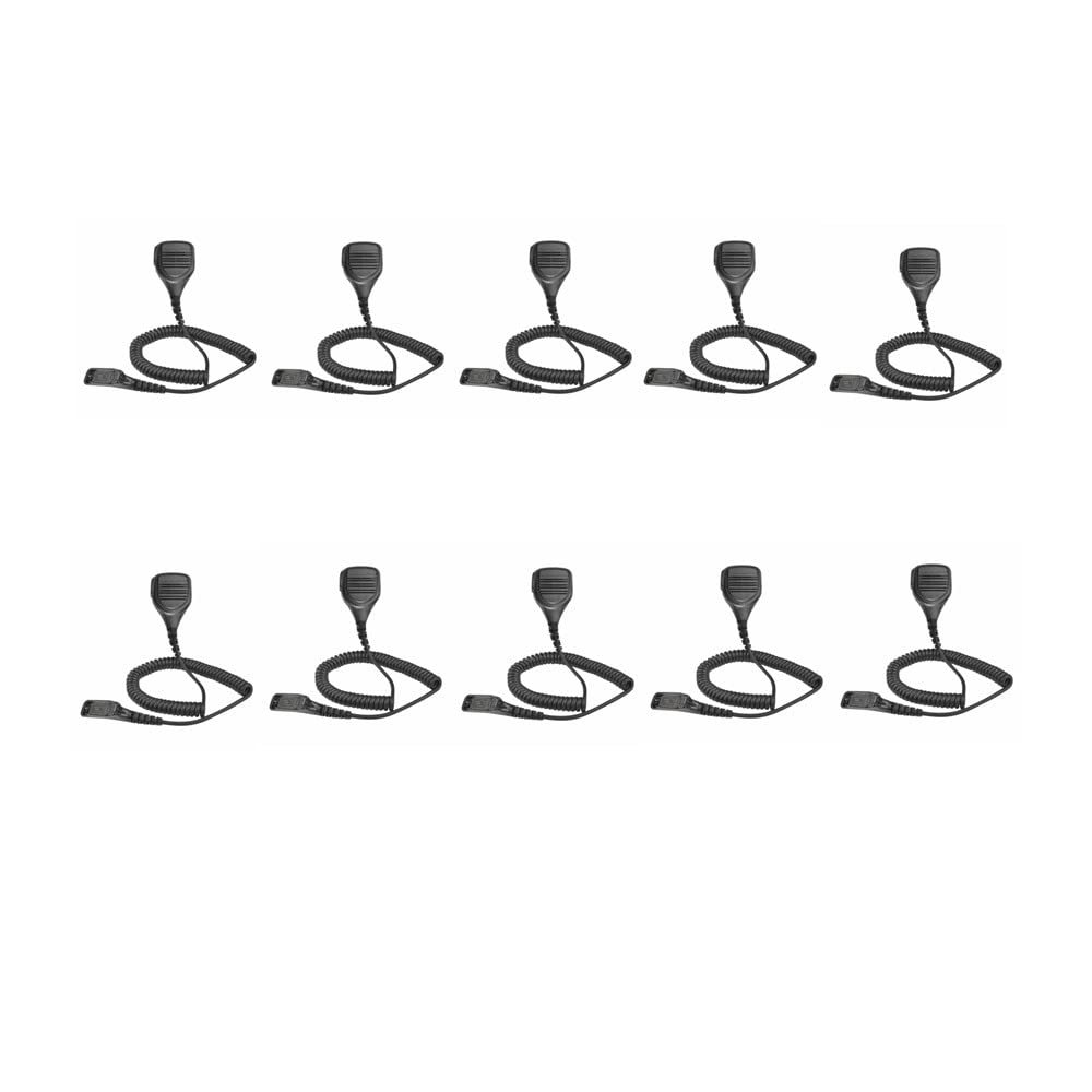 10 Pack PMMN4025A PMMN4025 PMMN4024 PMMN4024A Heavy Duty Speaker Mic Shoulder Microphone for Radio APX4000 APX6000 6000XE APX6500 APX7000 7000XE APX8000 8000XE XPR6350 XPR6550 XPR7350 XPR7550