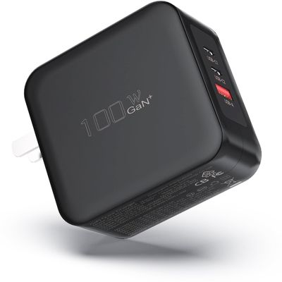 100W USB C Fast Charger, 3-Port GaN Wall Charger PD USB C and QC USB A Charger Adapter Super Fast Type C Charging for MacBook, iPad, iPhone 15 15 Pro, Galaxy S23 Ultra, Steam Deck, Dell XPS, Google