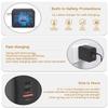 100W USB C Fast Charger, 3-Port GaN Wall Charger PD USB C and QC USB A Charger Adapter Super Fast Type C Charging for MacBook, iPad, iPhone 15 15 Pro, Galaxy S23 Ultra, Steam Deck, Dell XPS, Google view 3