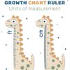 Dinosaur Growth Height Chart for Kids Boy Nursery Decor Wall Child Ruler Baby Shower, Gift 1st 2nd 3rd Birthday (Feather) view 3