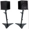 Rockville RockShelf 64B Bundle: (2) 400W 6.5 in Black 4 Ohm Home Theater Bookshelf Speakers, RVSM5 Adjustable Height Studio Monitor Speaker Stands, for Music and TV Audio, 3 Items view 1