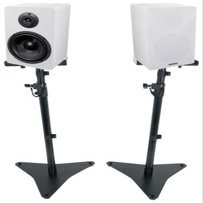 Rockville Pair RockShelf 64W 6.5" Home Bookshelf Speakers+Adjustable Stands