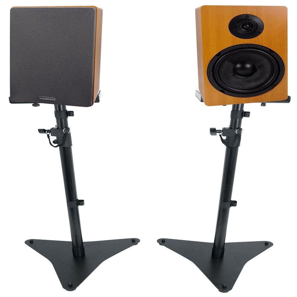 Rockville Pair RockShelf 64C 6.5" Home Bookshelf Speakers+Adjustable Stands