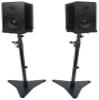 Rockville RockShelf 58B Bundle: Pair 5.25" 360W Peak / 45W RMS Each Home Theater Bookshelf Speakers, Kevlar Woofer, Silk Dome Tweeter, RVSM5 Pair Studio Monitor Speaker Stands Adjustable, 2-Items view 1