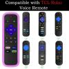 Silicone Protective Controller Sleeve for Roku | TCL Hisense Roku Remote Case Universal for Roku Express 4K+ 2021 Remote Cover with Tracker Glow in The Dark view 2