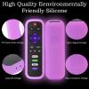 Silicone Protective Controller Sleeve for Roku | TCL Hisense Roku Remote Case Universal for Roku Express 4K+ 2021 Remote Cover with Tracker Glow in The Dark view 3