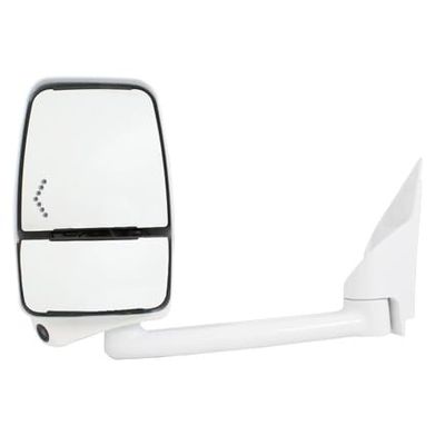 Velvac 719383 2020 Deluxe Series Door Mirror White, 102" Body Width, Deluxe Head, Driver Side