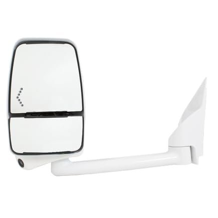 Velvac 719383 2020 Deluxe Series Door Mirror White, 102" Body Width, Deluxe Head, Driver Side