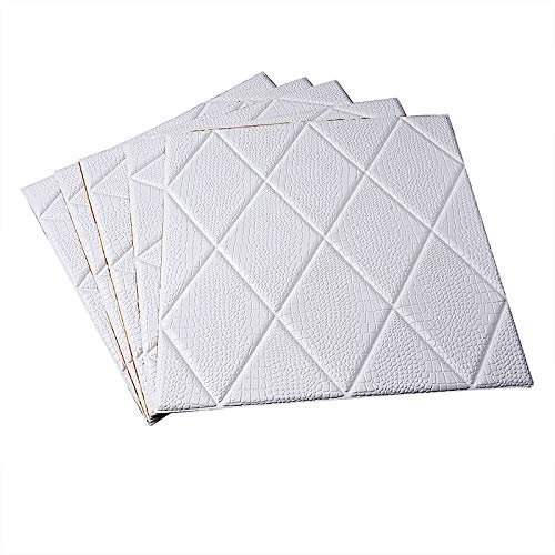 10 White 24 in Self Adhesive Crisscross Foam Wall Panels Backdrop DIY Party Banquet Decorations