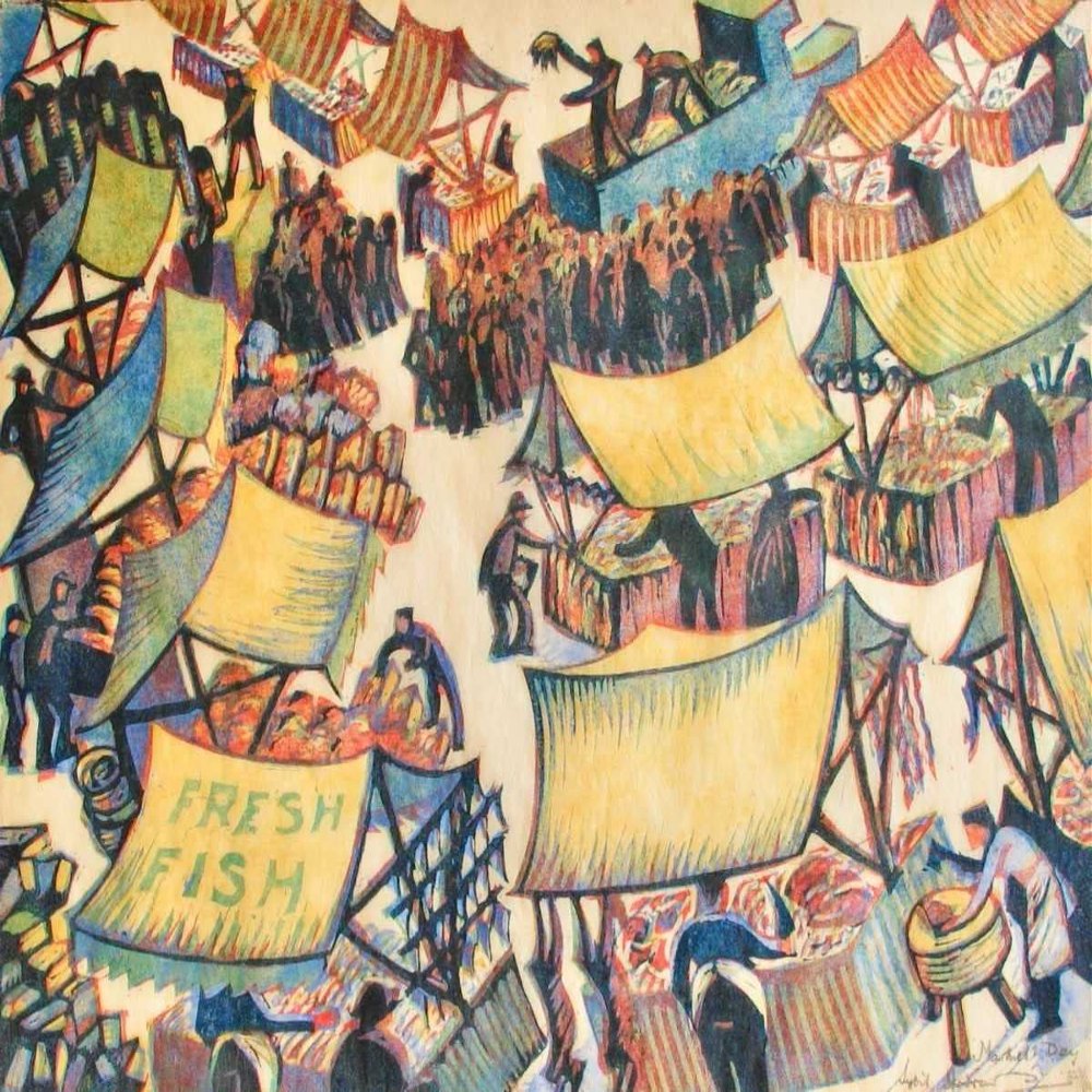 Sybil Andrews : Market Day : 1936 : Archival Quality Art Print