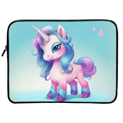 Baby Unicorn 2-Sided Print Mac Book Pro 16" Sleeve - Cartoon Unicorn Laptop Sleeve - 3D Print Mac Book Sleeve