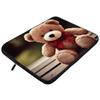 Brown Teddy Bear Mac Book Air 14" Sleeve - Cute Bear Laptop Sleeve - Plush Toy Mac Book Sleeve view 2