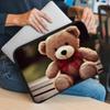 Brown Teddy Bear Mac Book Air 14" Sleeve - Cute Bear Laptop Sleeve - Plush Toy Mac Book Sleeve view 4
