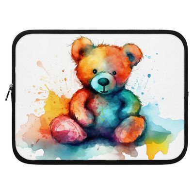 Watercolor Bear iPad Sleeve - Teddy Bear Tablet Sleeve - Art Print Carrying Case - 10 inches