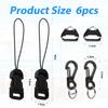 6pcs Camera Quick Release Strap, Adjustable Quick Release Buckle for Camera Strap Quick Release Clips Connector Buckles Connect Adapter to Camera Neck Strap (Black) view 2