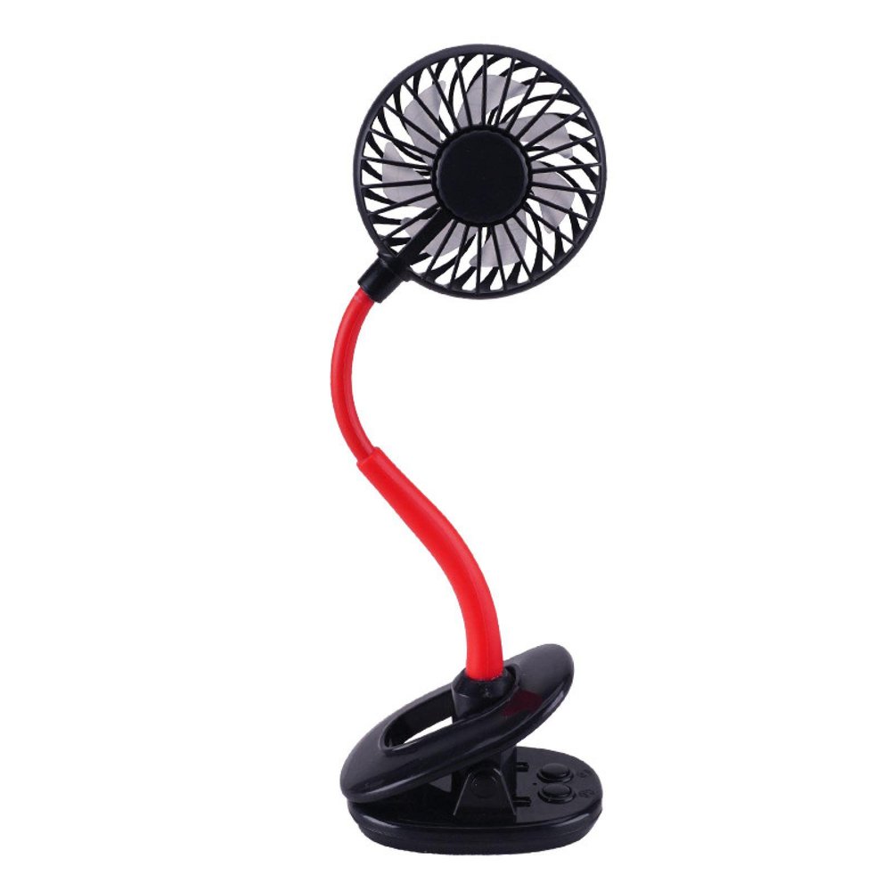 AKAZI Portable Fan, USB Ambient Light Small Fan, Portable and Silent, Blue, 3.14", Designed for Home Outdoor Car Office Black