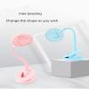 AKAZI Portable Fan, USB Ambient Light Small Fan, Portable and Silent, Blue, 3.14", Designed for Home Outdoor Car Office Black view 4