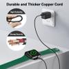   for Apple Watch Charger Magnetic Fast Charging Cable [Portable] Magnetic Wireless Charging Compatible with iWatch Series Ultra/8/7/6/SE/SE2/5/4/3/2/1-[6.6FT/2M] Black view 4