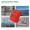DC 1000V Surge Protective Device (SPD), 3-Pole 20kA Solar PV Lightning Arrester, Photovoltaic Surge Suppressor, DIN Rail Mount, Replaceable Modular Design, Red view 4