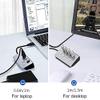 RMENST USB 3.0 Hub, Aluminum USB Splitter with 4 USB 3.0 Data Ports, Individual On/Off Power Switches and 5V/2A Power Adapter view 3
