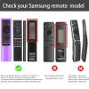 4 Pack Case Compatible with Samsung Smart TV Remote Control 2021/2022, Cover for Solar Cell Remote BN59-01357 BN59-01385 BN59-01265A Universal Silicone Skin Sleeve Glow in The Dark view 2