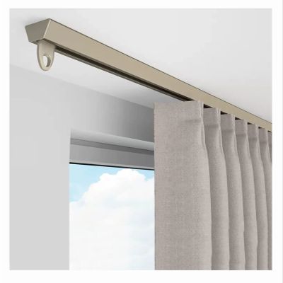 SRNSAEB Self Adhesive No Drill Curtain Track System, Ceiling Mount Straight Curtain Rails Room Divider for Dressing Room Shower Corner Office, Smooth and Quiet Glide (Color : Red, Size : 10m/32.8ft)