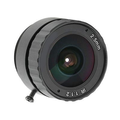 2.5mm 3MP Camera Lens, Definition HD 2.5mm 3MP F1.2 1/2.5 CS Mount Focus Fixed CCTV Lens for Camera