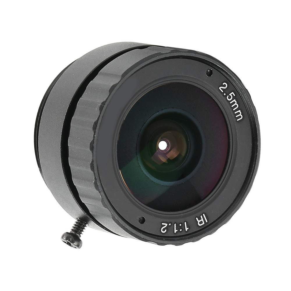 2.5mm 3MP Camera Lens, Definition HD 2.5mm 3MP F1.2 1/2.5 CS Mount Focus Fixed CCTV Lens for Camera