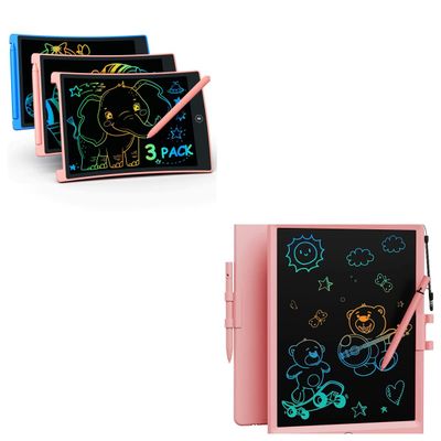 Bravokids 8.5 inch Colorful Doodle Board Drawing Pad, LCD Writing Tablet 10 Inch Doodle Board