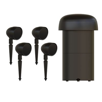 Furrion Aurora Veranda Series Outdoor Landscape Speaker System - Waterproof 4.1 Channel with 4 100W Satellite Speakers and 10 150w Subwoofer- for Patios, Decks and Gardens