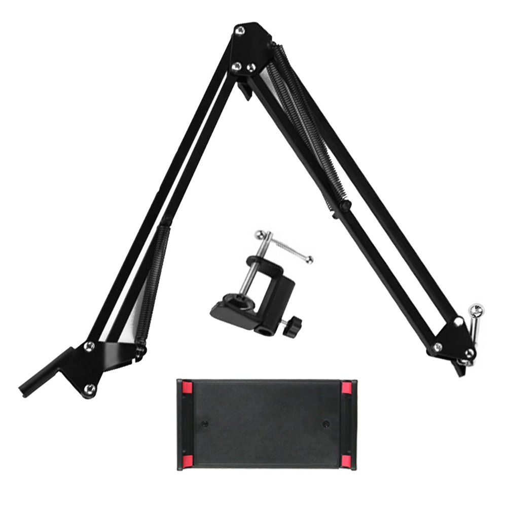DAGIJIRD Foldable Steel Articulating Arm Tablet Stand Bed Phone Stand 360 Degree Rotation for iPad