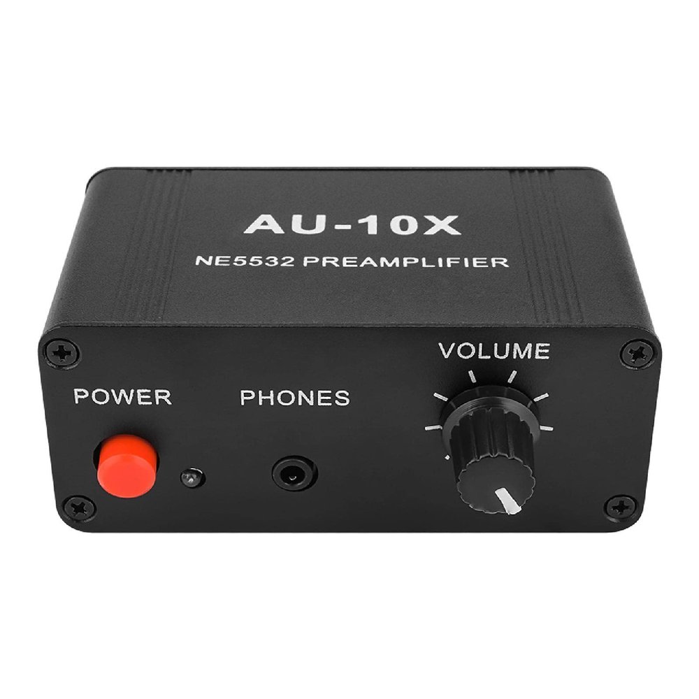 DAGIJIRD 20dB DVD Phone Stereo Preamplifier Headphone Amplifier NE5532 with Volume Adjustment Knob