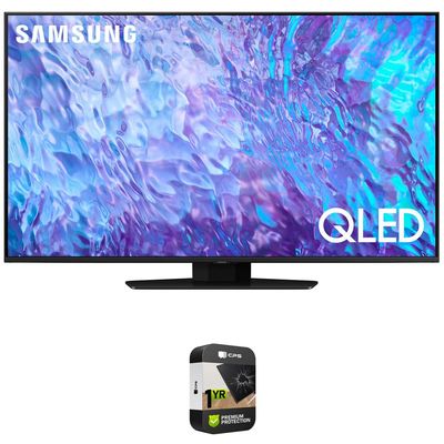 SAMSUNG QN55Q80CA 55 Inch QLED 4K Smart TV Bundle with 1 YR CPS Enhanced Protection Pack (2023 Model)