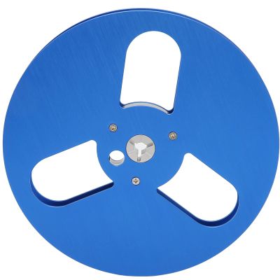 1/4 7 Inch Empty Reel, 3 Hole Universal Open Reel Takeup Reel, Aluminum Alloy Opening Machine Part Takeup Reel, for TEAC 1/4 inch Tape (Blue)