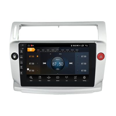 PLOKM 9 Inch Touchscreen Android 12 Car Stereo for Citroen C4 2004-2009, CarPlay & Android Auto, Bluetooth 5.2, GPS Navigation, 128GB Storage