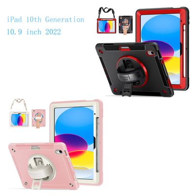 (2 Pack) Miesherk Stock Case for iPad 10th Generation 10.9 inch 2022 Red + Pink