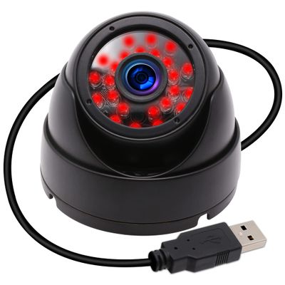 MMlove USB Dome Camera 720P 30FPS Waterproof Night Vision Camera with IR Cut & IR LED,USB Surveillance Security Camera Plug&Play Outdoor/Indoor Metal Housing PC Webcam