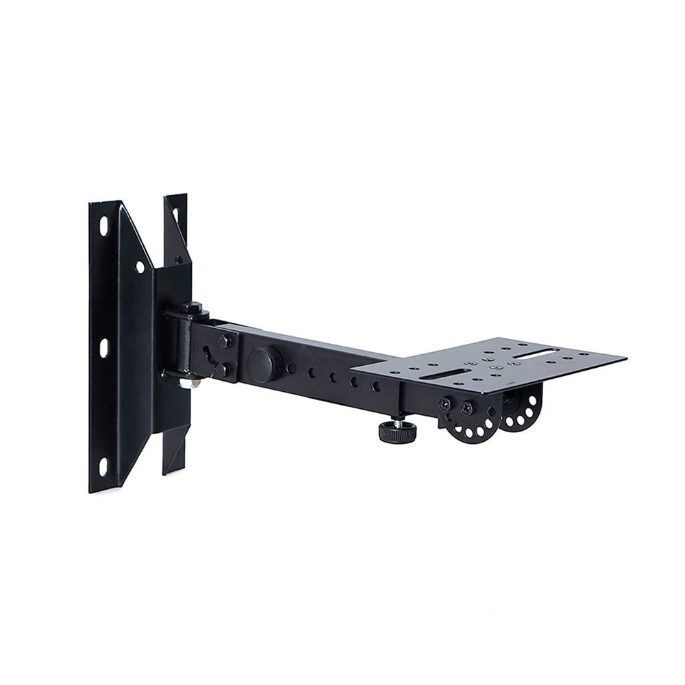 SUNESA Speaker Bracket Audio Stand Speaker Wall Mount Bracket Media Equipment Hanger Retractable Speaker Stand Load-Bearing 45kg Black Speaker Stand