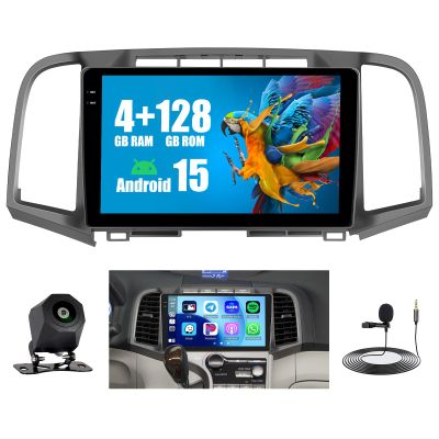 4+128G Radio for Toyota Venza 2009-2016, 9" Touch Screen for Venza Bluetooth Radio with Wireless CarPlay/Android Auto, 5GHz WiFi, Bluetooth 5.0, EQ, GPS Navigation, 1280 * 720, Backup Camera