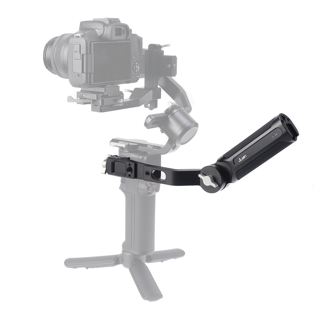 FocusFoto Sling Handgrip for DJI Ronin RS2/RSC2/RS3/RS3 Pro/RS3 Mini/RS4 PRO Gimbal Handheld Stabilizer, Aluminum Alloy 180 Adjustable Handle Grip with 1/4" 3/8" Cold Shoe Mount for Monitor Microphone