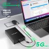 SAS to USB 3.0 Enclosure, SAS Hard Drive Adapter Reader Converter for 2.5/3.5inch SSD HDD,SAS Hard Disk Docking Station with 12V 2A Power Supply 10Gbps,Up to 18TB view 2