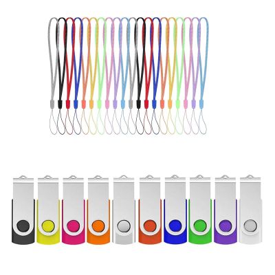 10 Pack USB 2.0 16GB + 30 Pack USB Lanyard Strap
