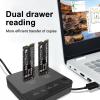 MOUDOAUER 2 Bay m.2 SATA Docking Station Tool-Free USB C to USB C or USB C to USB A External Hard Drive Enclosure view 4
